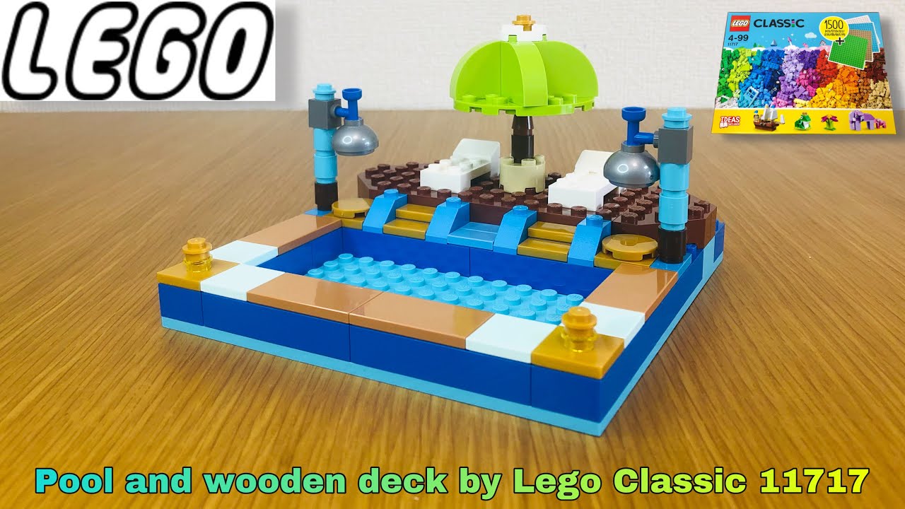 LEGO Classic 11717 assembling to pool and wooden deck #139