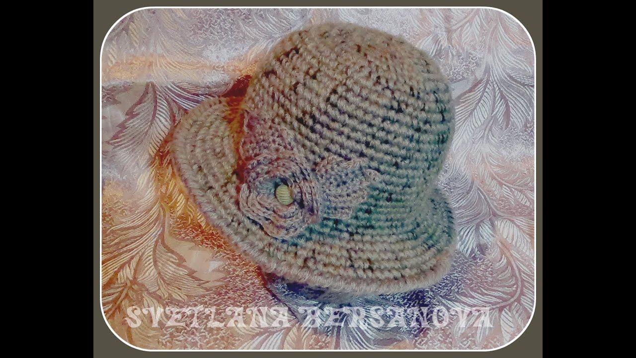 Теплая шляпка крючком. Часть 1 - донышко .Crochet hat with fields