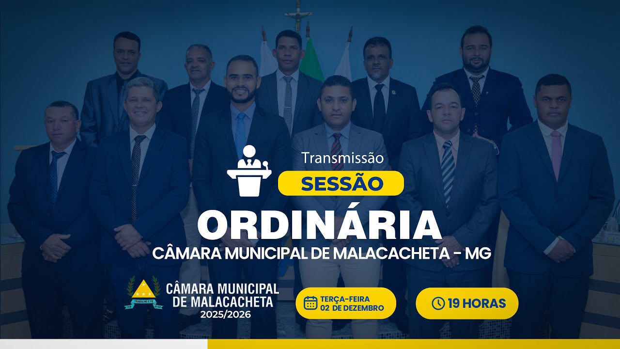 Reuni&atilde;o C&acirc;mara Municipal De Malacacheta 02/12/2025 - Ao Vivo