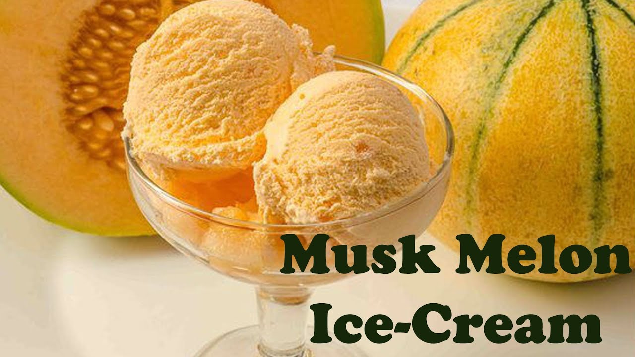 Muskmelon Ice Cream | Fresh Fruit Ice cream | Healthy Homemade Musk Melon ice Cream