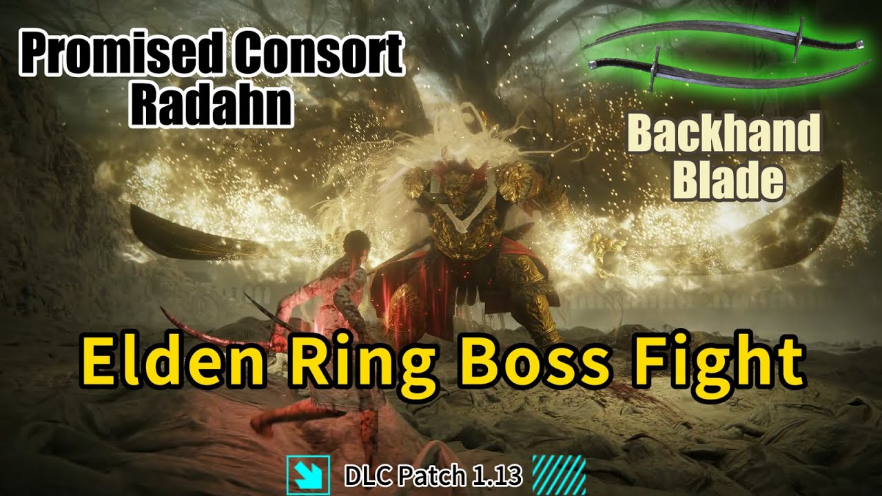 ELDEN RING DLC Promised Consort Radahn VS Backhand Blade solo no damage no hit Patch 1.13