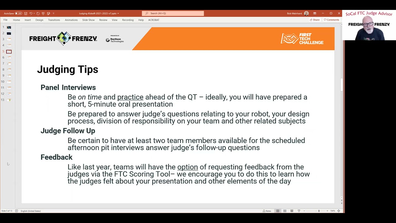 Overview of Judging Process
