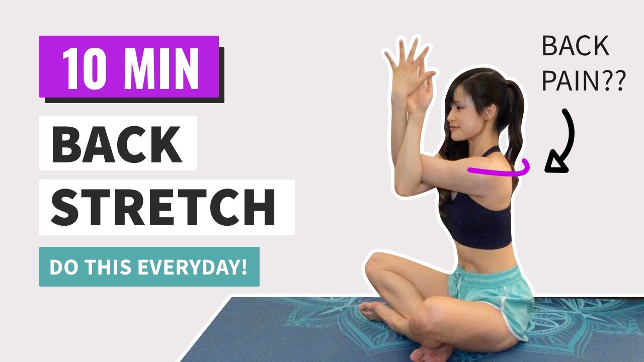 10 min STIFF BACK Stretches for Back Pain (Daily Stretching Routine)