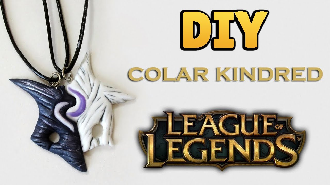 DIY: COMO FAZER COLAR KINDRED de LEAGUE OF LEGENDS - Colar da Amizade ou Casal #diyamizade #diygames
