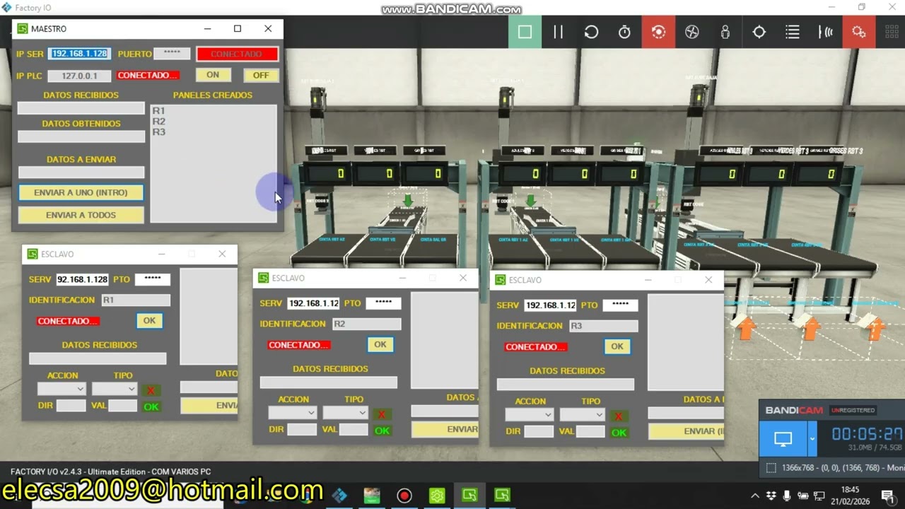 FACTORY IO CONTROLAR UN PROCESO DESDE VARIOS PC (Schneider) P2