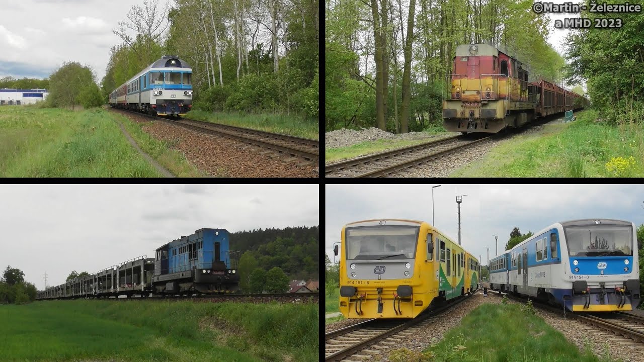 vlaky na trati 021 v úseku Týniště n.Orlicí - Častolovice / 13.05.2023