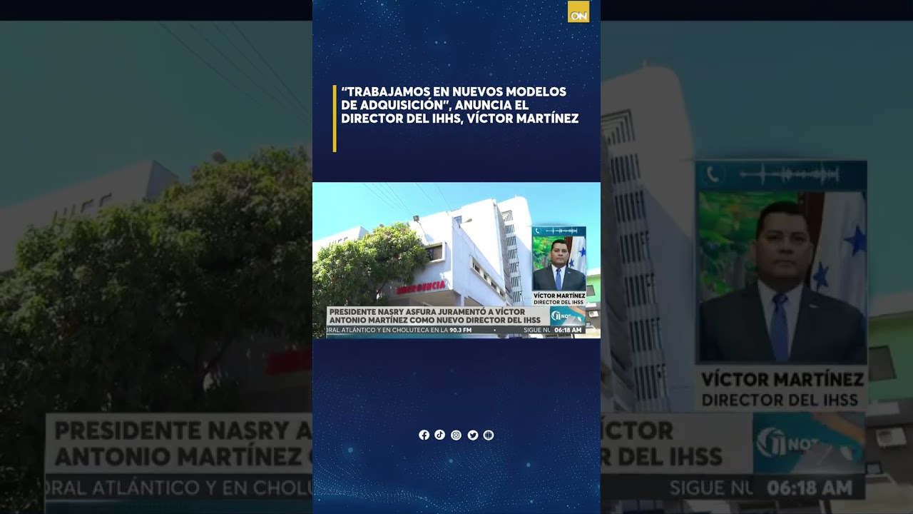 El presidente Nasry Asfura juramentó a Víctor Martínez como nuevo director del IHHS.