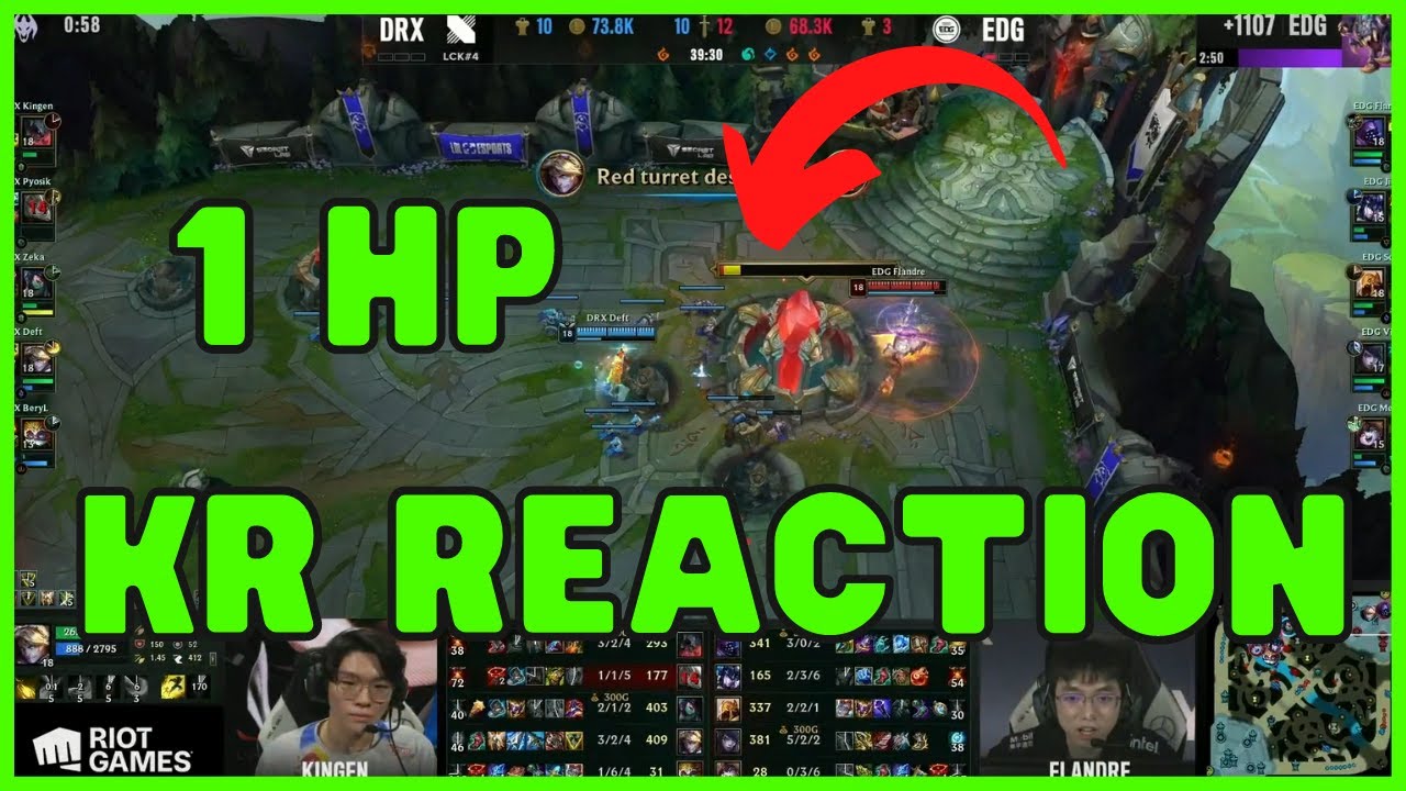 KR CAST REACTION ON 1 HP NEXUS EDG vs. DRX | WORLDS 2022 | QUARTERFINALS