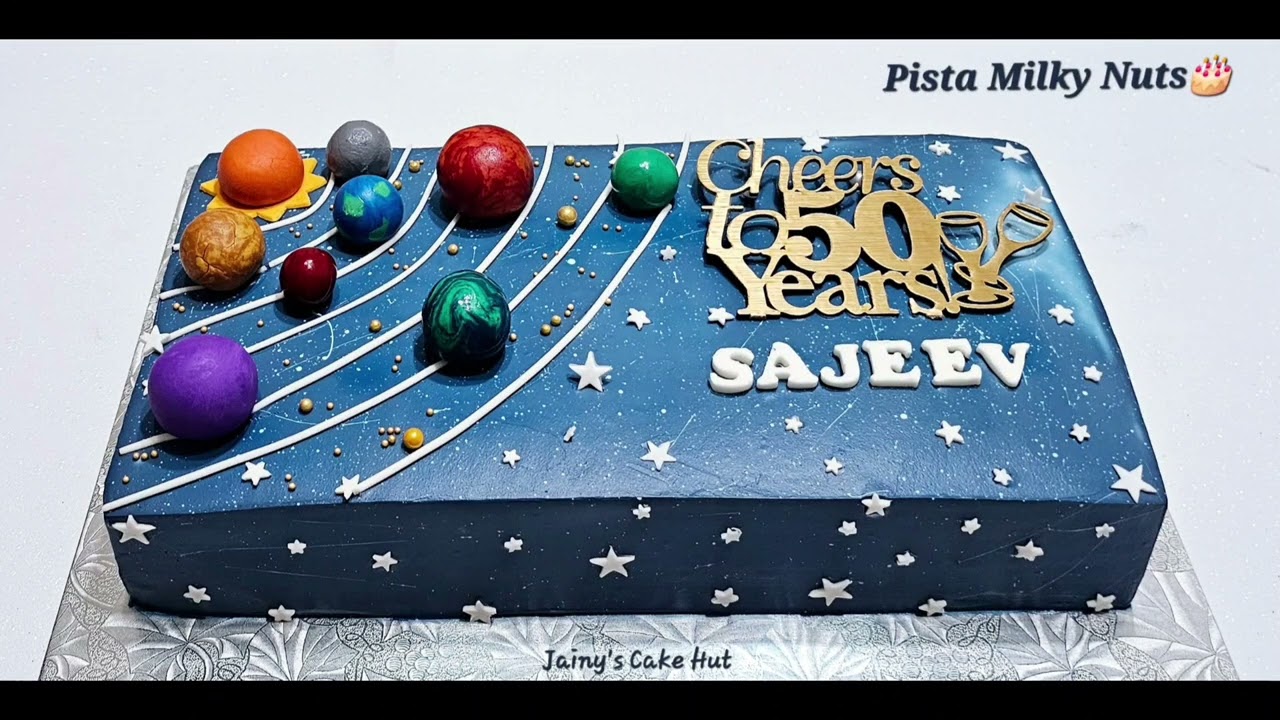 Space theme cake #50thbirthday 🎂 #combocake #cakeoftheday