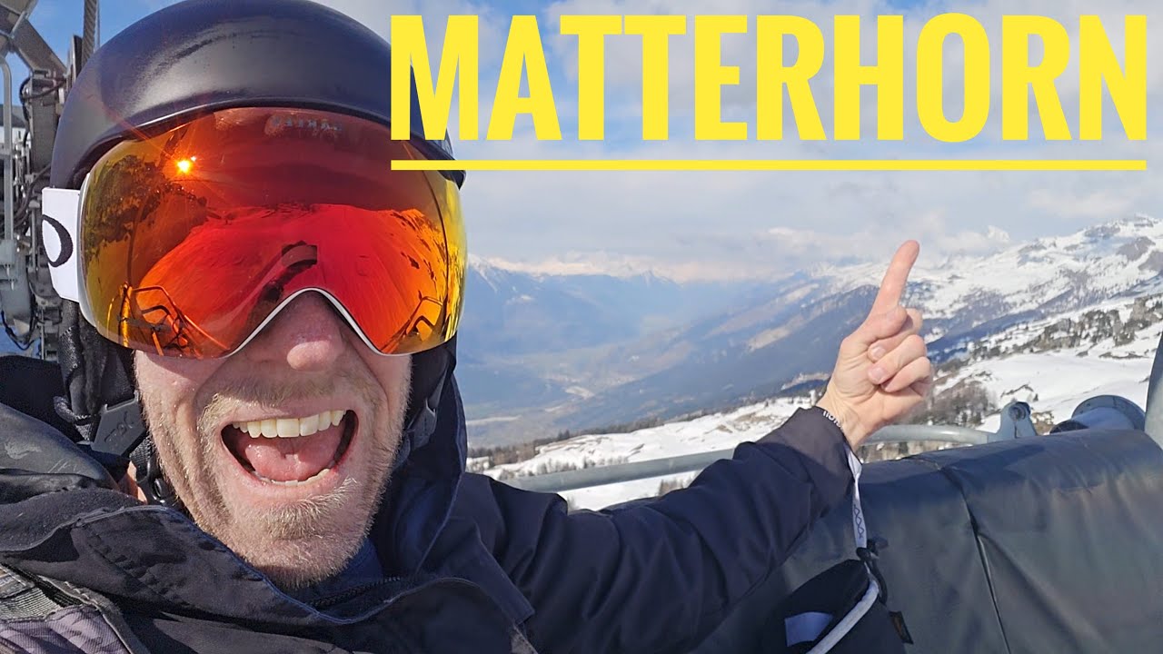 Snowboarding Crans-Montana In The Swiss Alps Heading from Chamonix France To Switzerland For The Day