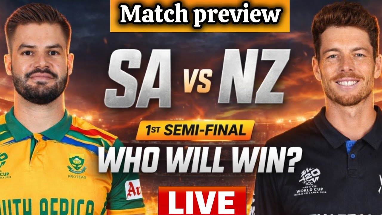 T20 World Cup 2026 1st Semi Final – New Zealand vs South Africa Match Preview