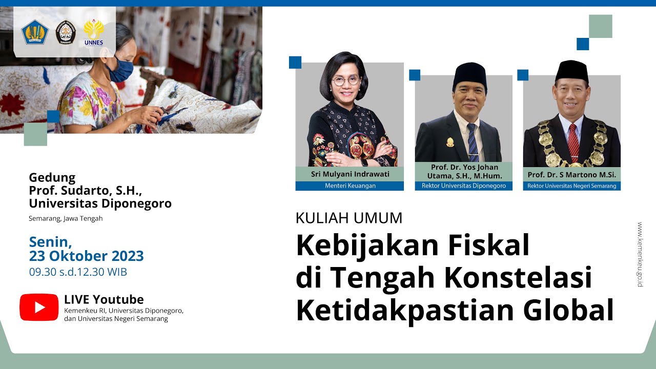 Kuliah Umum Menteri Keuangan RI 
