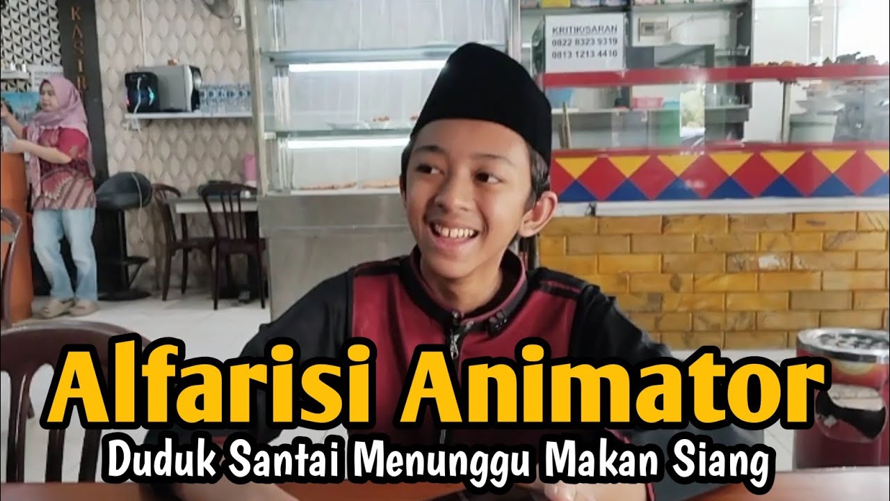 Alfarisi Animator Duduk Santai Menunggu Makan Siang