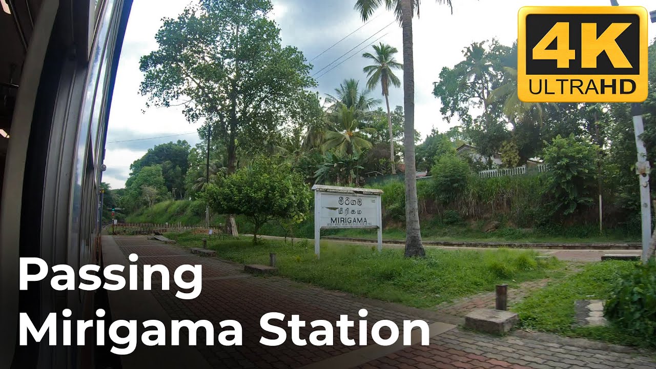 4K UHD  - Passing Mirigama Railway Station in Sri Lanka