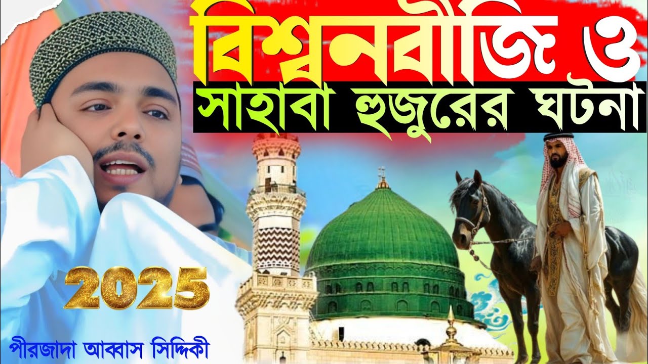 বিশ্বনবীজি ও সাহাবা হুজুরের ঘটনা পীরজাদা আব্বাস সিদ্দিকী 2025  Pirzada Abbas Siddique Jalsa 