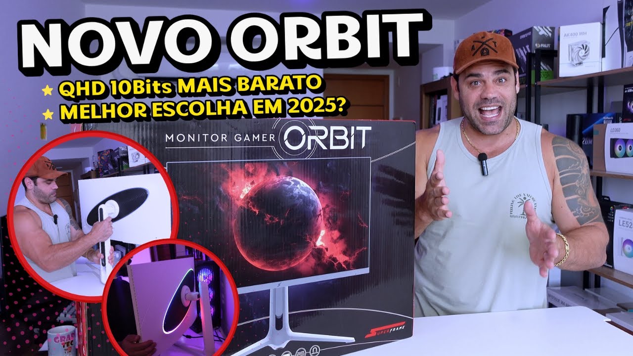 O QHD 10Bits Mais Vendido do BRASIL! Monitor SuperFrame Orbit