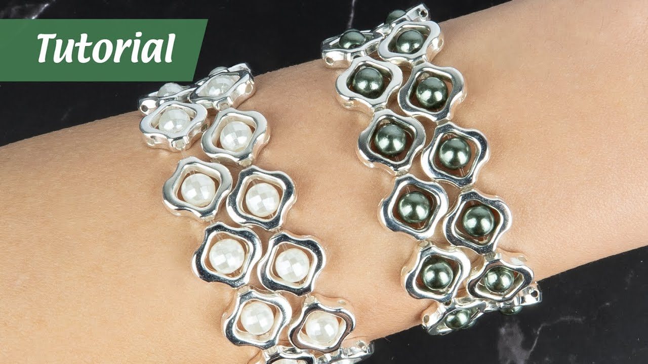 Armband mit Perlenrahmen selber machen