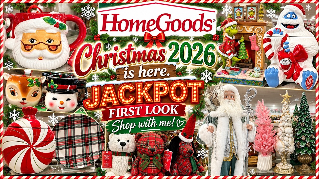 🎄 РОЖДЕСТВО В HOMEGOODS 2026 УЖЕ ЗДЕСЬ! 🎅 ДЖЕКПОТ: Первый взгляд + праздничный шоппинг со мной!