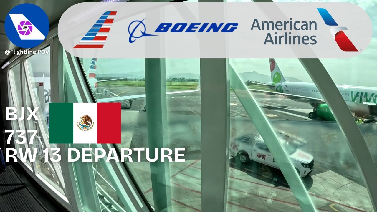 ROARING STARTUP & POWERFUL Guanajuato Airport Takeoff | American Airlines | Boeing 737-800 | BJX