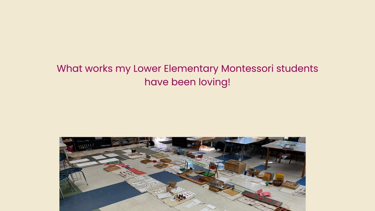 Works my students have been loving in Lower Elementary Montessori