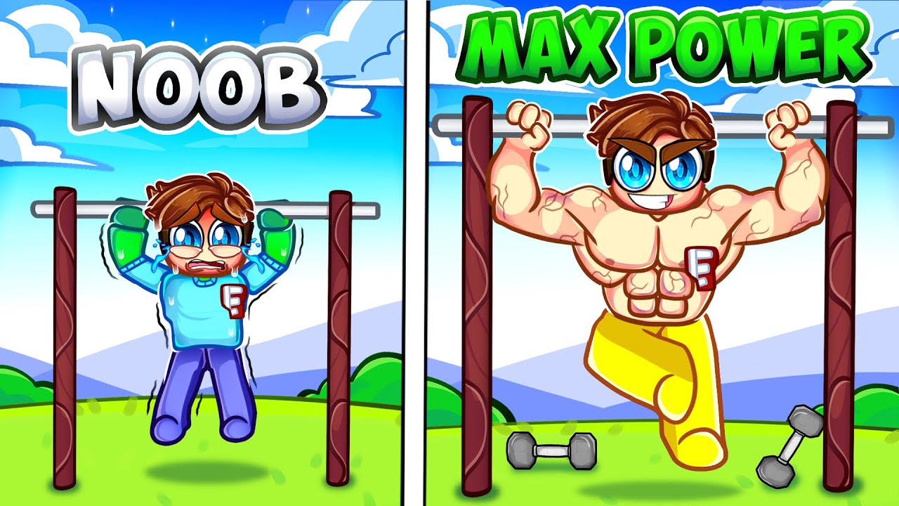 Улучшение НУБА до БОГА в PULL UP SIMULATOR (roblox)