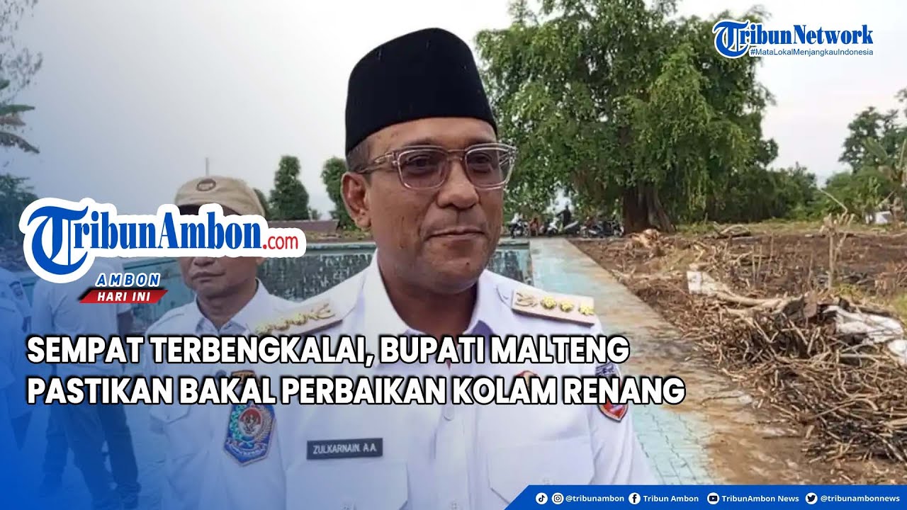 Sempat Terbengkalai, Bupati Malteng Pastikan Bakal Perbaikan Kolam Renang