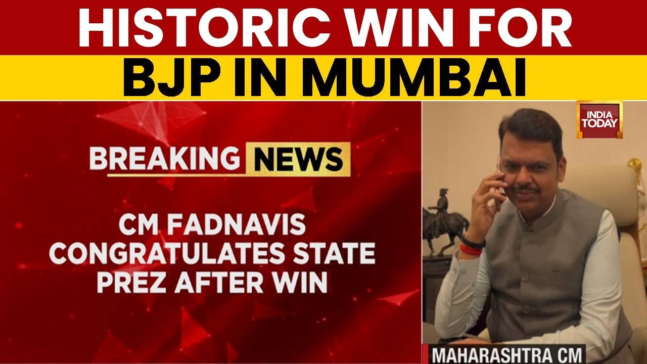 CM Devendra Fadnavis Congratulates BJP State President After Mahayuti Secures Decisive BMC Victory