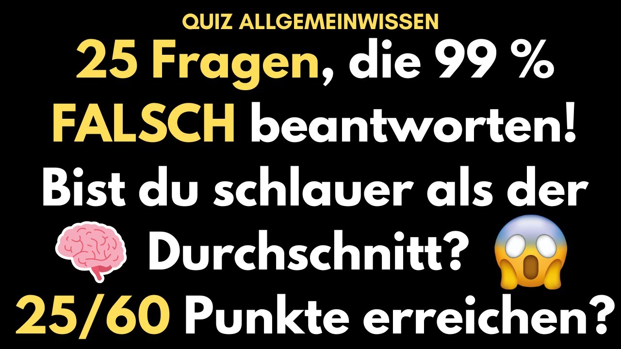 Ihr GEHIRN Ist Scharf Wie Ein Messer, Wenn SIE 7 VON 30 PUNKTEN Erreichen!