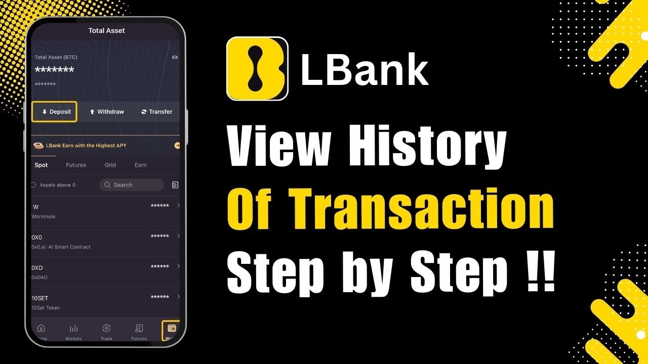How to View Transaction History on LBank Exchange | Crypto App !