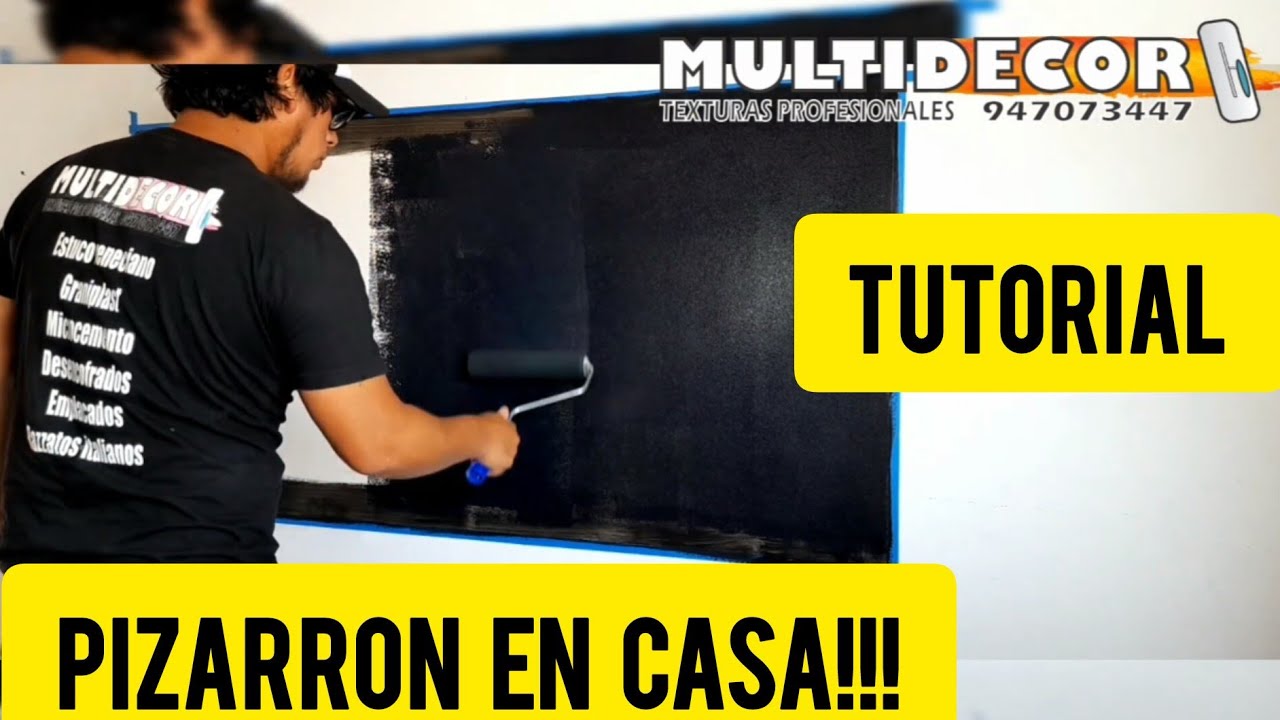 PIZARRON EN CASA &iquest;COMO APLICAR CHALK BOARD? PINTURA DE PIZARRA TUTORIAL #tutorial #blackboard #fyp