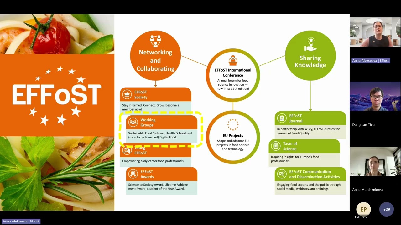 EFFoST WG Digitalisation of Food Systems Webinar: AI for Food Connecting Science, Policy and Indust