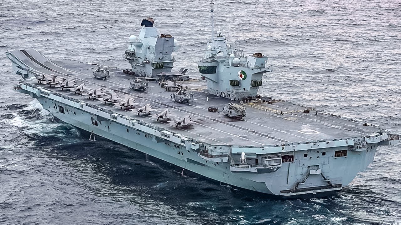Royal Navy's HMS Prince of Wales Showcasing its Incredible Capabilities in the Middle of the Sea