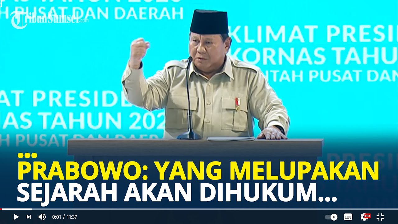 Prabowo Ingatkan Pemimpin Tak Boleh Lupakan Sejarah: Akan Dihukum, Terbelit Kesalahan Masa Lalu