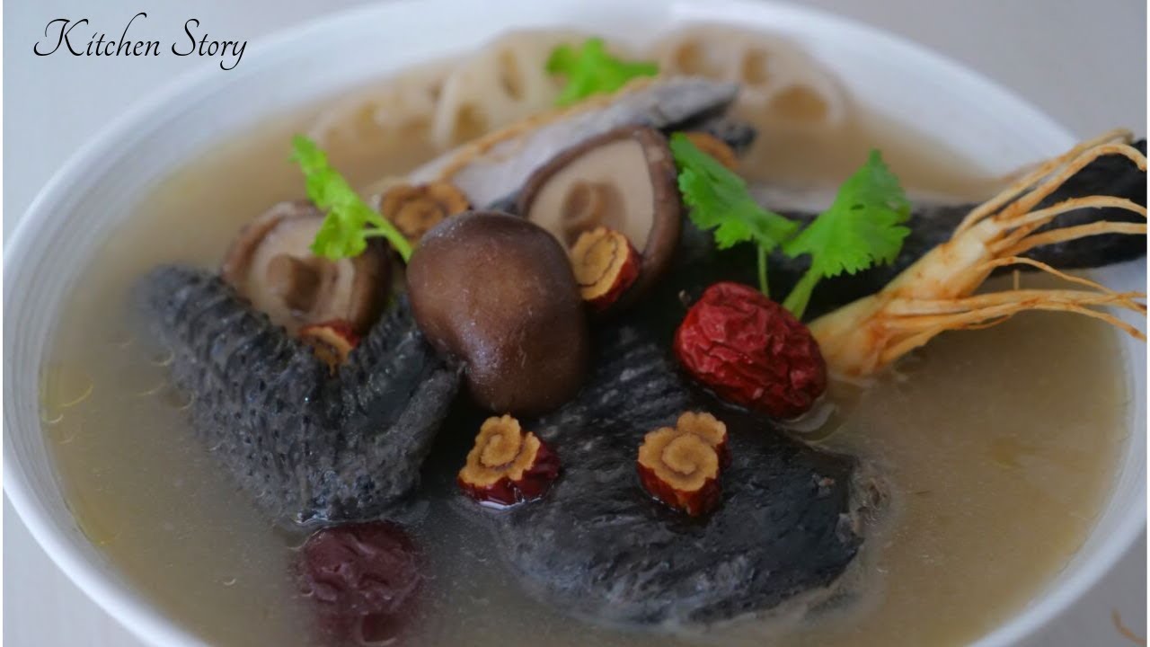 ស៊ុបមាន់ខ្មៅថ្នាំប៉ូវ [Black Chicken Herbal Soup]ភាសាខ្មែរ[Kitchen Story]
