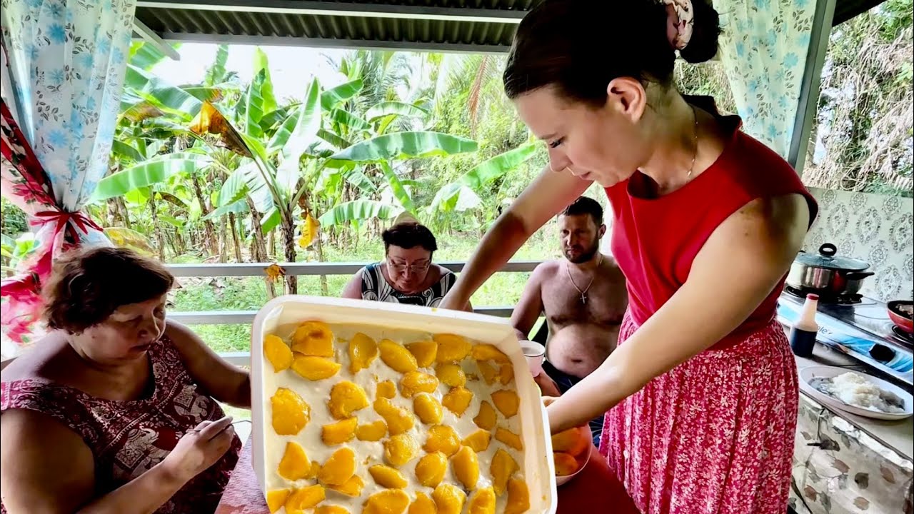 MANGO FLOAT FOR MY RUSSIAN FAMILY/ MY MOTHER-IN-LAW IS TRYING IT FOR THE FIRST TIME