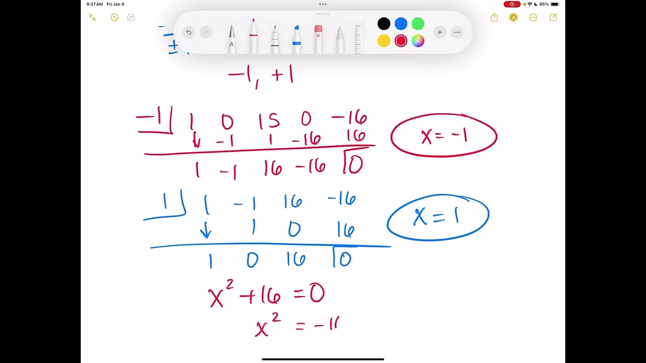 Algebra 2 5.7 Apply the Fundamental Theorem of Algebra part 1