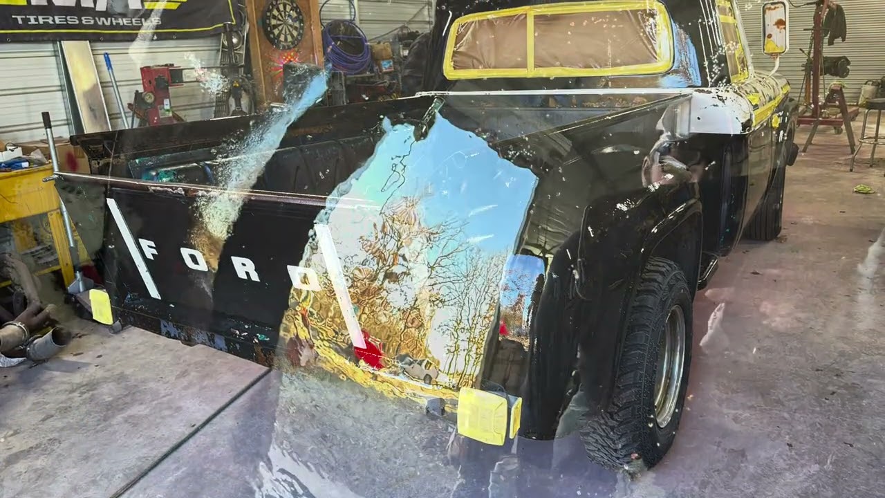 Clear coat over patina. 