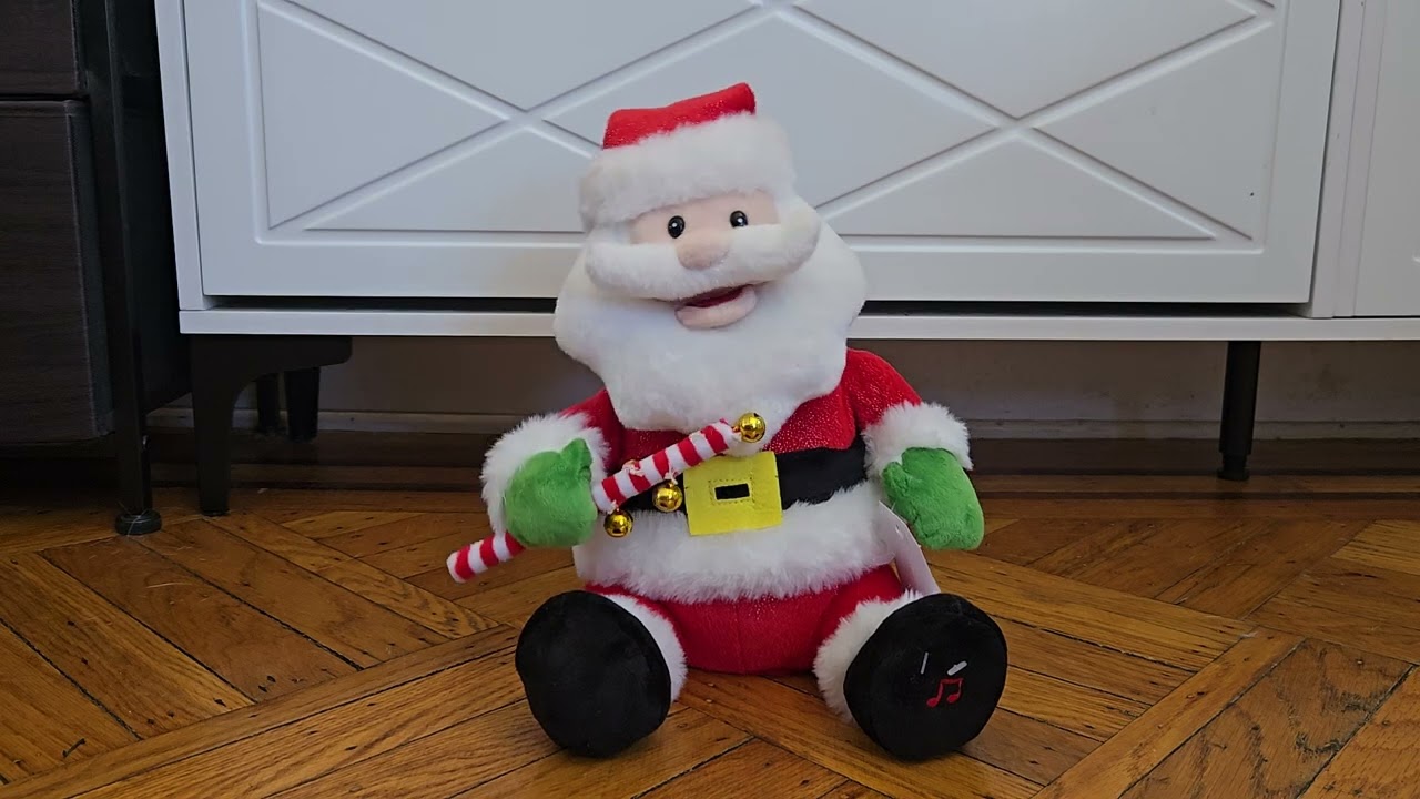 Cuddle Barn animated jingling santa savers find