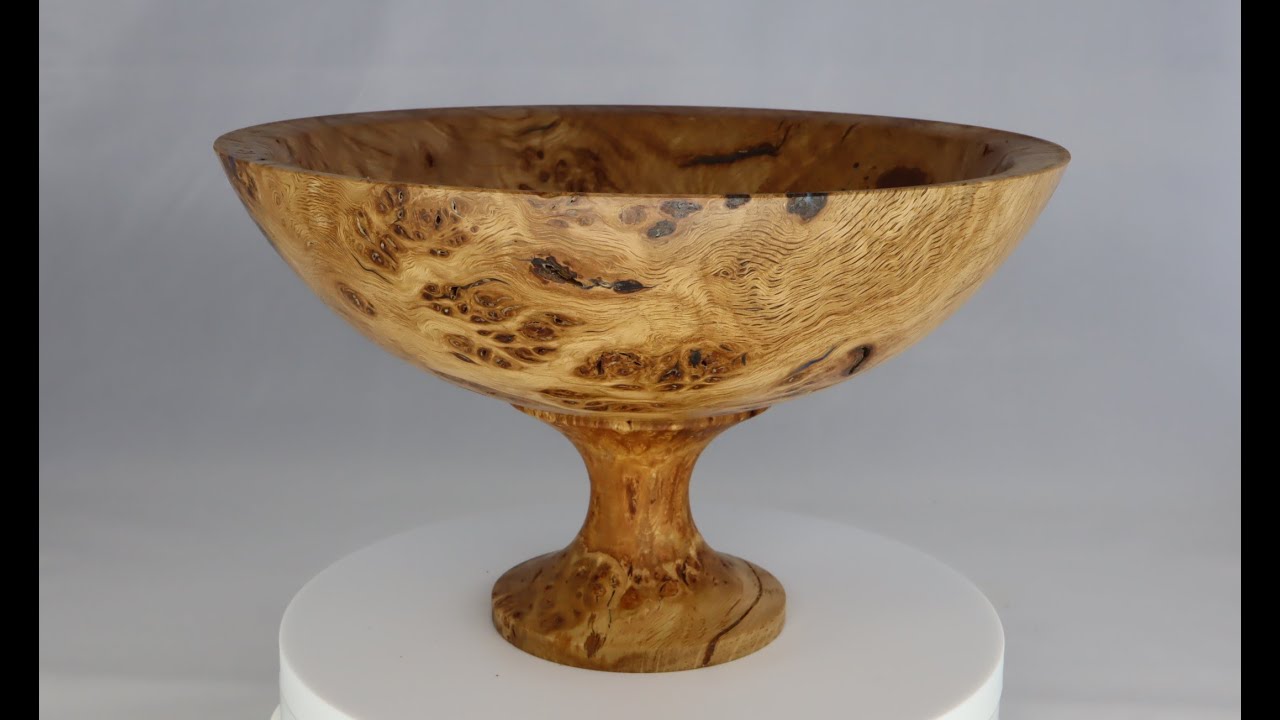 Woodturning #47   Bowl on a foot  - Oak Burr