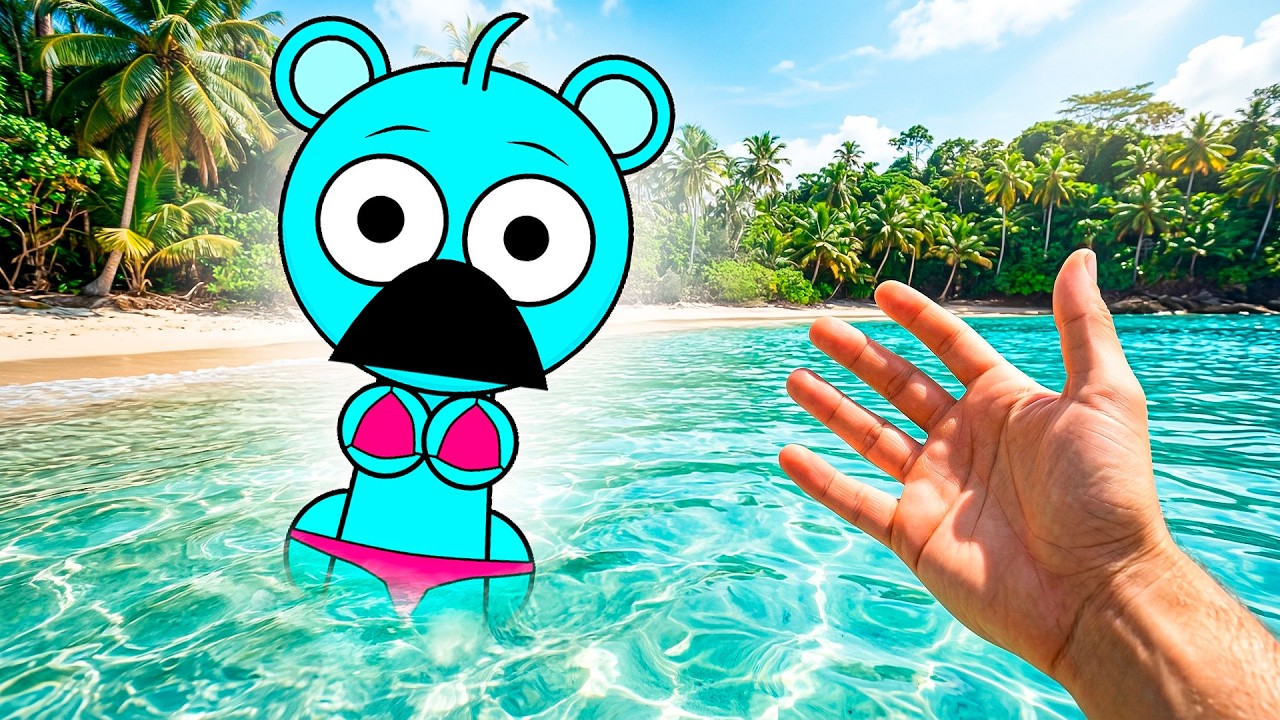 Cleaning Sky on the Beach... (Sprunki in Real Life)