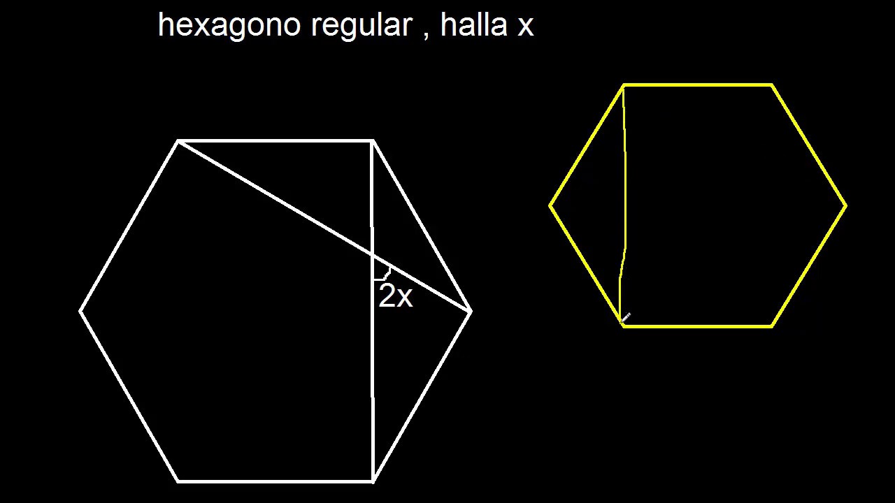 geometria , hallar angulo x en un exagono regular