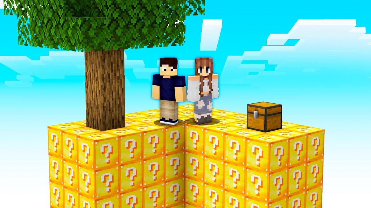 Ficamos PRESOS em uma ILHA DE LUCKY BLOCK!