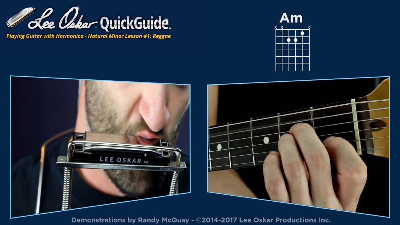 Playing Guitar with Harmonica - Natural Minor Lesson 1 - Reggae