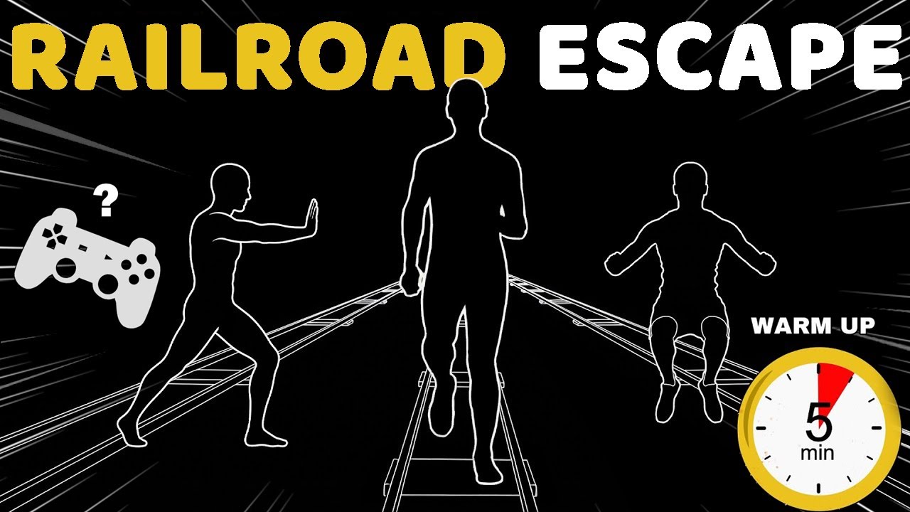 Immersive Interactive Warm-up | Railroad Escape Theme | Run Cardio Workout