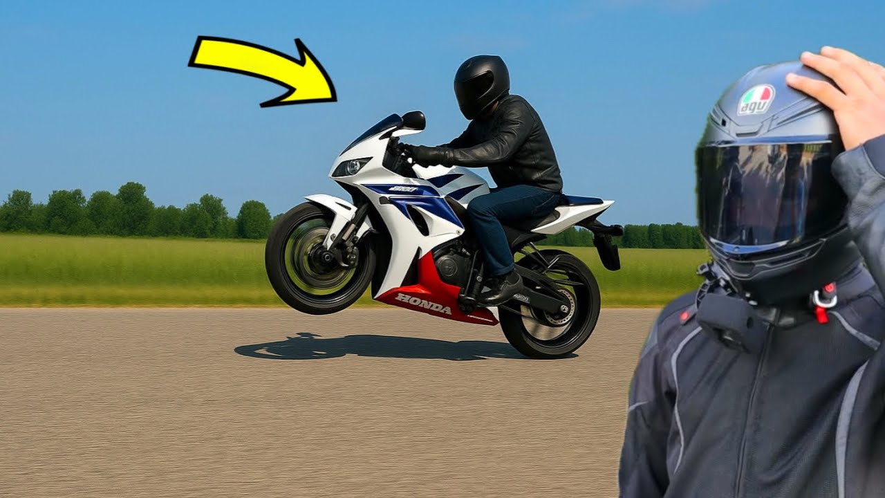 Teaching a BEGINNER how to wheelie (CBR600)