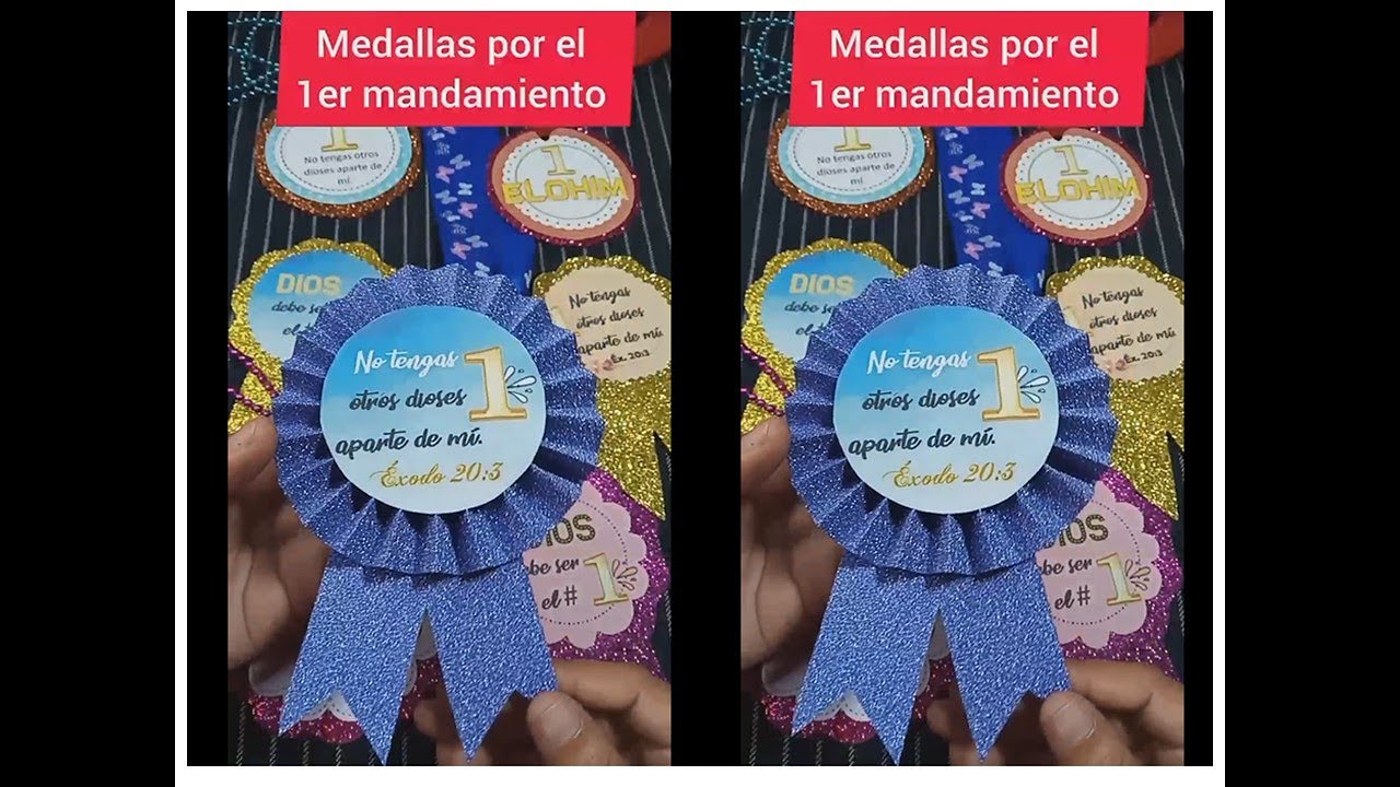 💥MEDALLAS POR EL PRIMER MANDAMIENTO MANUALIDAD PARA NIÑOS #DIY #MANUALIDADLOSDIEZMNDAMIENTOS