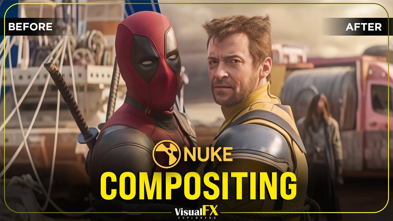Speed Compositing in Nuke | Deadpool & Wolverine VFX Shot  (Hollywood Level)