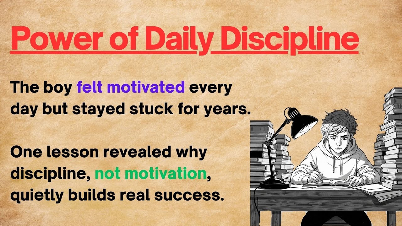 Motivation Is Not Enough to Succeed | Learn English Through Story – The Power of Discipline