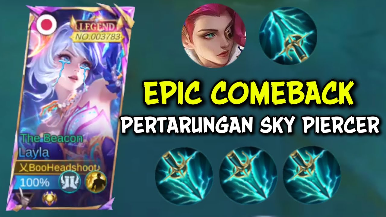 HARD GAME!! PERTARUHAN LAYLA ITEM SKY PIERCER MEMBALIKAN KEADAAN | MLBB
