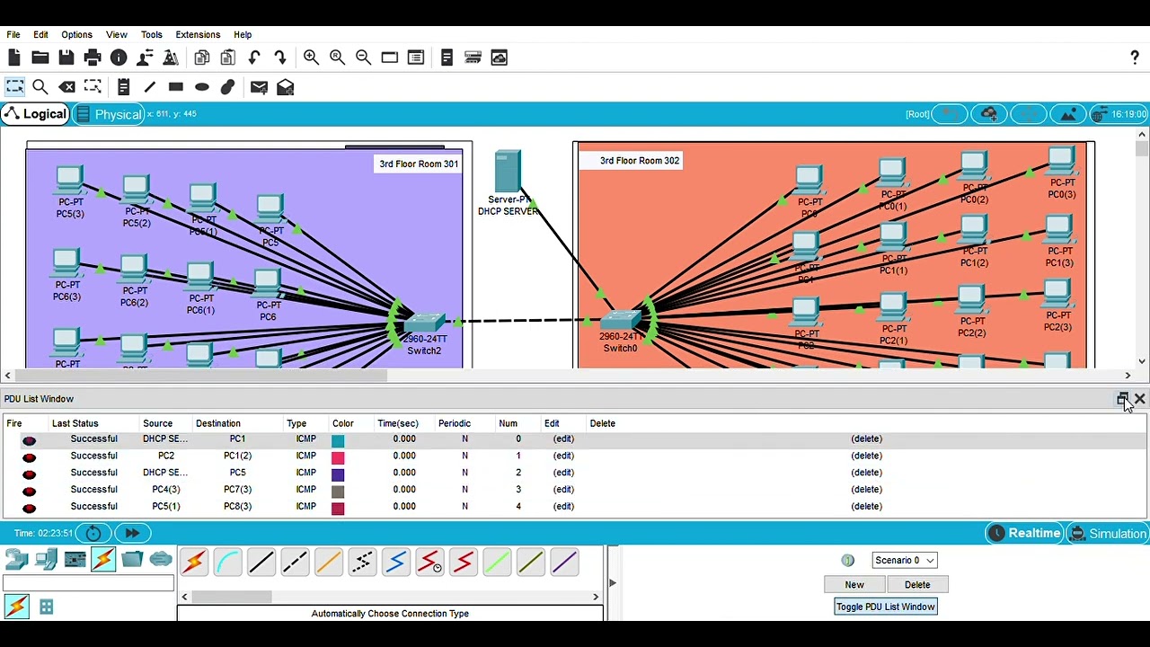 Computer Lab Set-up using Cisco Packet Tracer